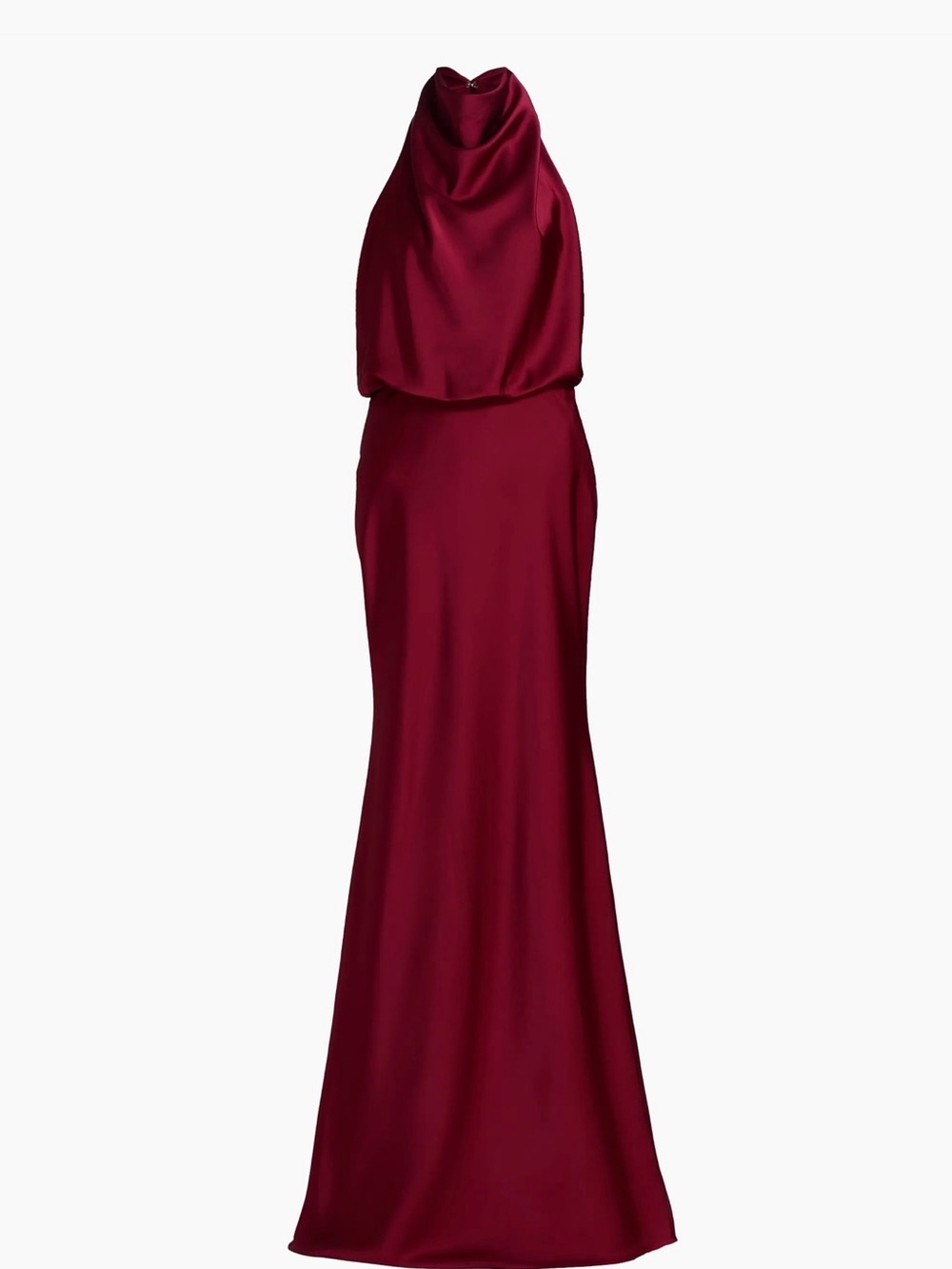 Halston Ruby Red Satin Dress